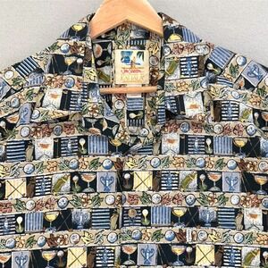 John Severson by KAHAHA Shirt Mens‎ Medium Golf AOP Hawaiian Floral Cocktail